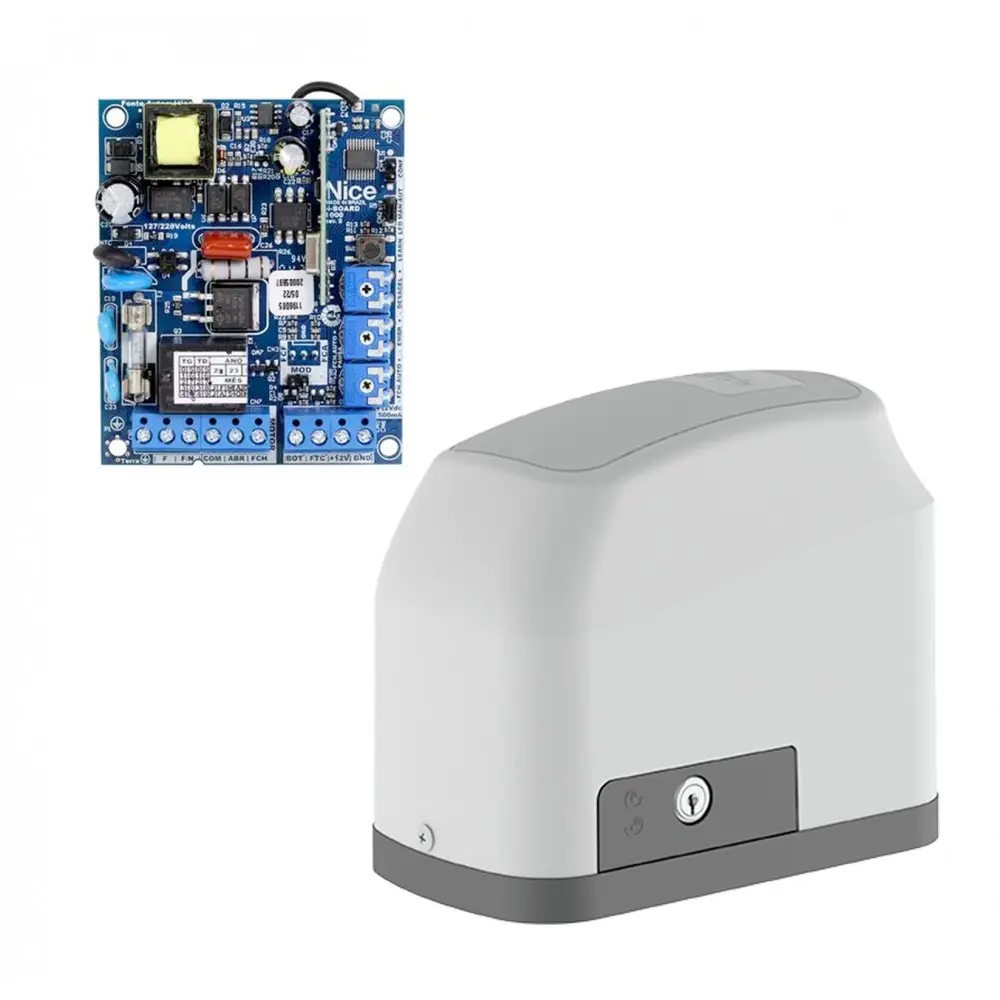 Motor y central GATTER 400 (400kg) Uso Residencial, 20 Ciclos/Hora 20m/min Nice